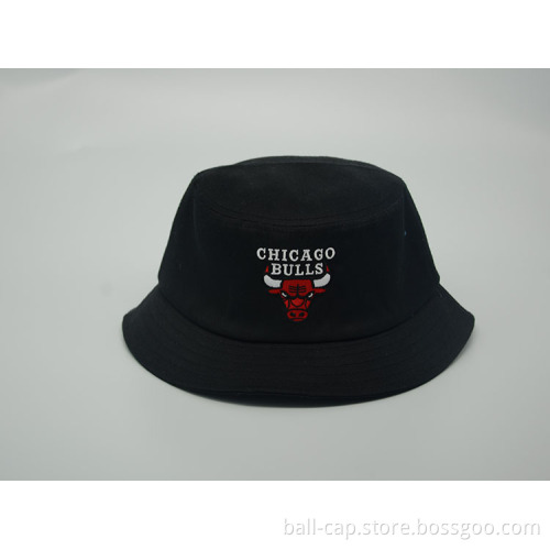 Brushed Cotton men designer bucket hat with Flat Embroidery